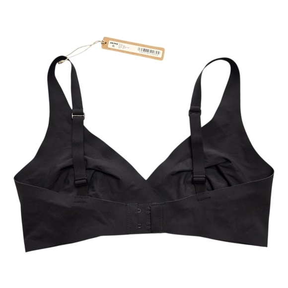 Skims NAKED PLUNGE Wireless BRA Onyx Black Size Medium NWT - Picture 4 of 6
